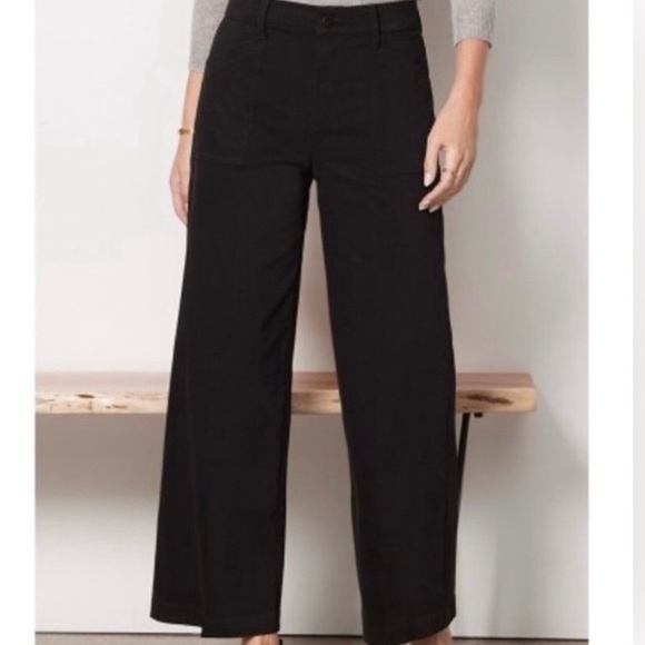 Evereve Pants - EVEREVE Pants Beth Wide Leg Trouser Stretch Patch Pockets Excellent Size 24